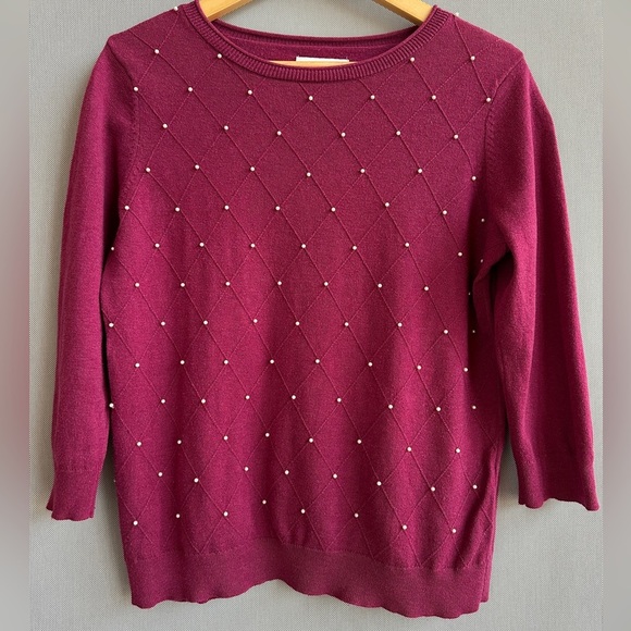 Elle | Pearl Detail Sweater - Picture 1 of 10
